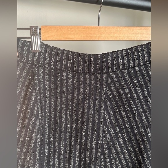 BCBG MAX AZRIA BLACK & SILVER SKIRT SMALL BRAND NEW W TAGS HIGH WAISTED - Picture 6 of 7